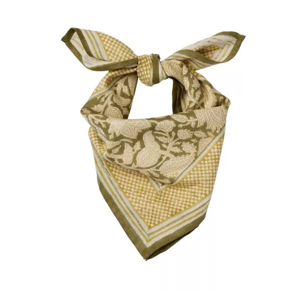 Foulard Indien Vintage En Soie Des Années 1970 - 75x75 Cm - Parfait état