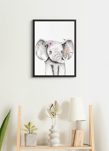 Affiche Kinderkamer Olifant- 30x40 cm
