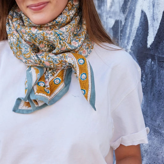 Foulard Indien - Absynthe Vert de Gris