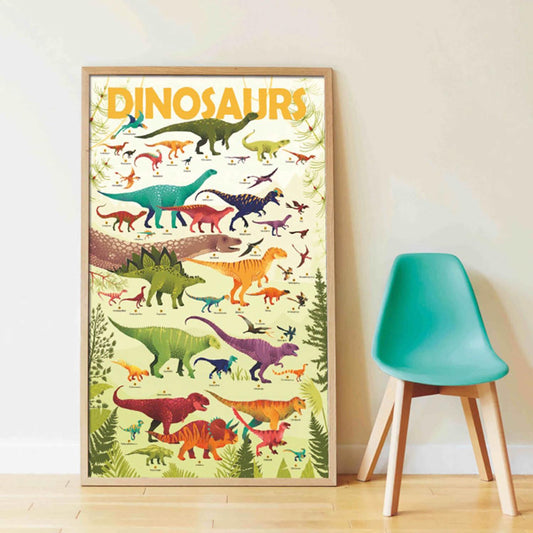 Poster en stickers dinosaures / activite educative (5 à 12 ans)