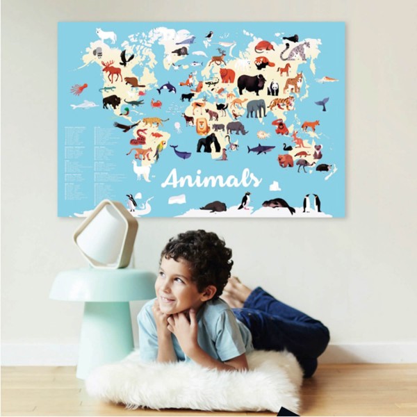CARTE DU MONDE - Tapis Enfant Lavable Bleu 160 x 230 cm - Maison CARTE DU MONDE - Tapis Enfant Lavable Bleu 160 x 230 cm - Maison